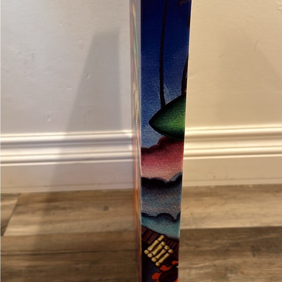 Dia De Los Muertos Sugar Skull Couple Canvas Print. 13.5” L, 18” H, 1.5”W - Picture 2 of 3